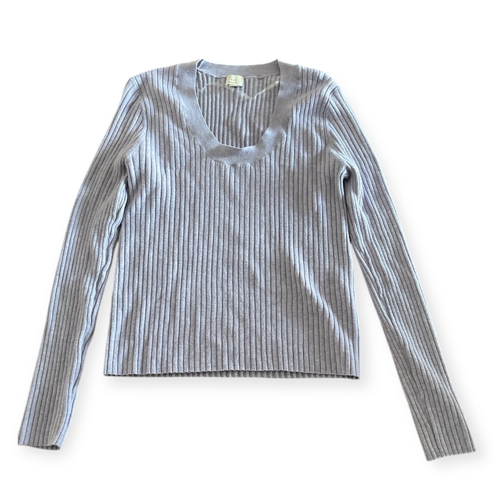 A New Day Sweater Womens XXL Scoop Neck Lavender Purple Cozy Soft Casual Girlie